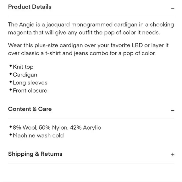 11 Honoré Collection Women's Angie Cardigan - Picture 10 of 10